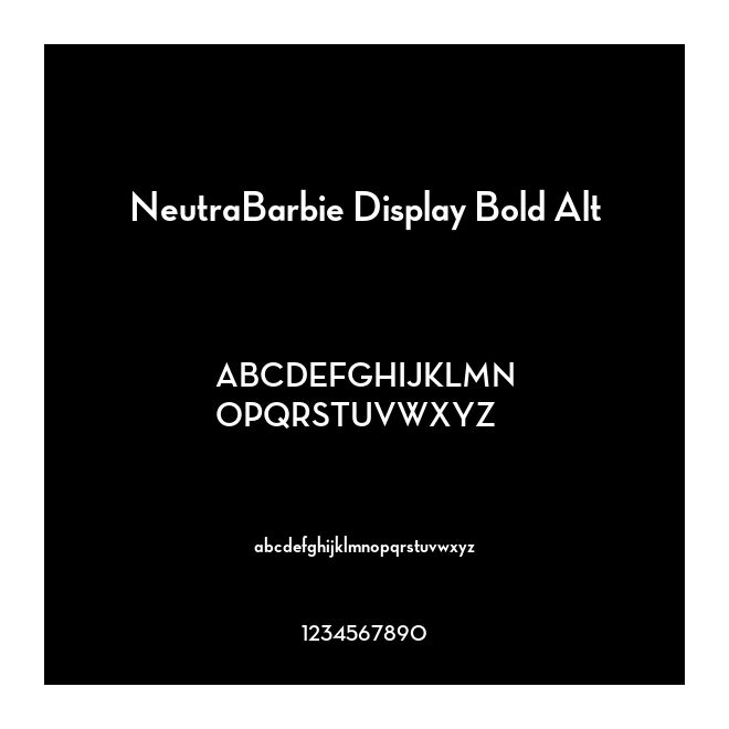 NeutraBarbie Display Bold Alt