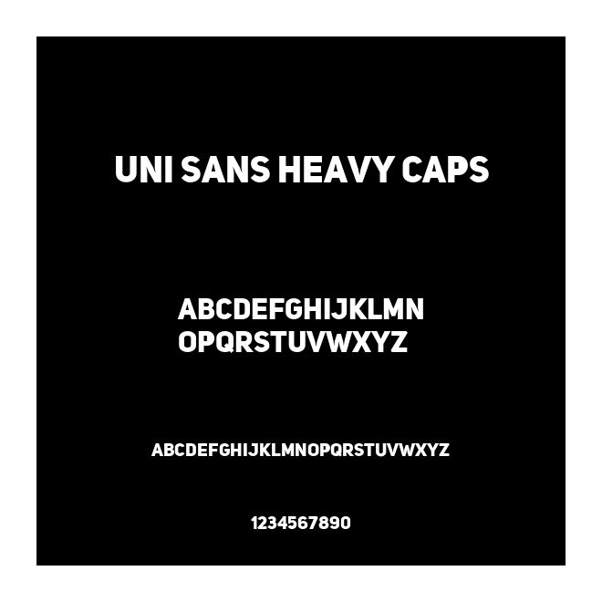 Uni Sans Heavy Caps