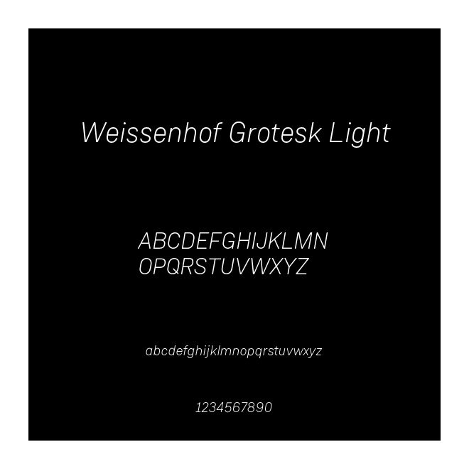 Weissenhof Grotesk Light