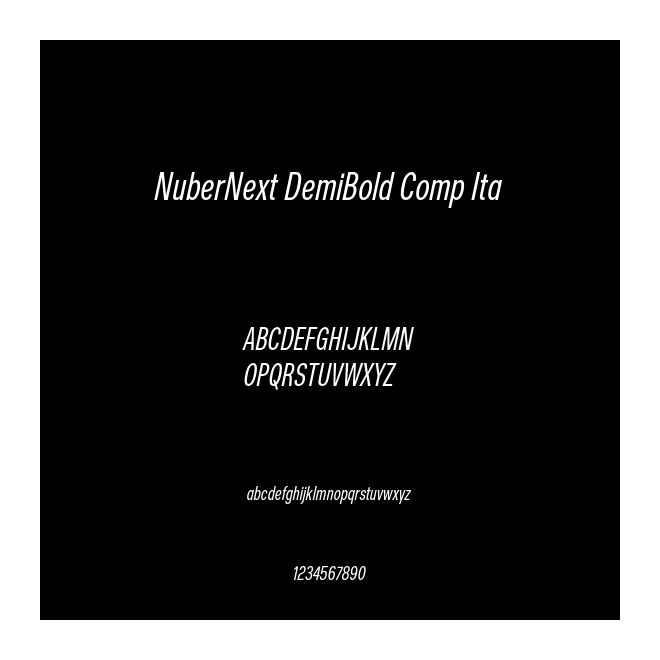 NuberNext DemiBold Comp Ita