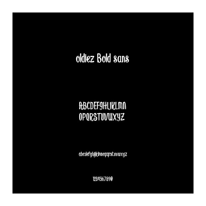 oldiez Bold sans