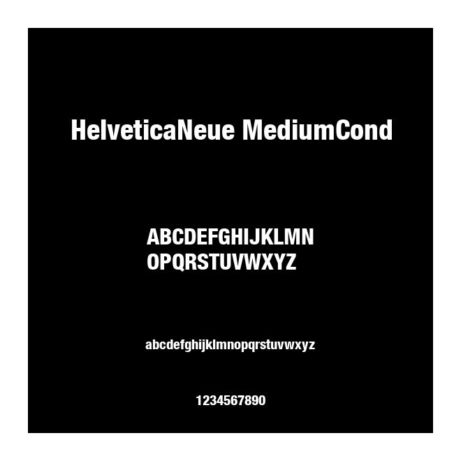 HelveticaNeue MediumCond