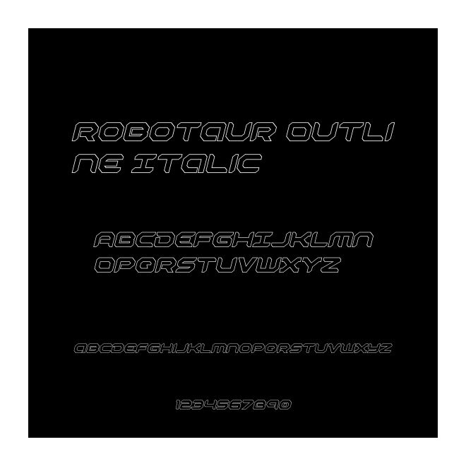 Robotaur Outline Italic