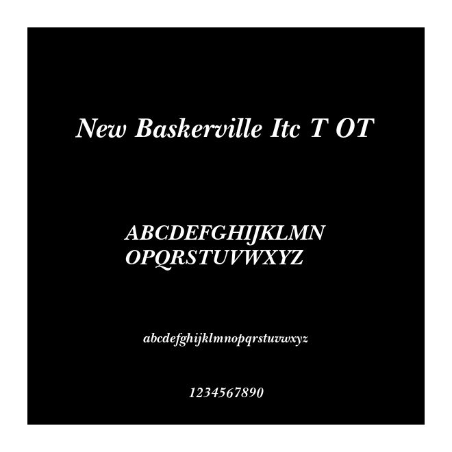 New Baskerville Itc T OT