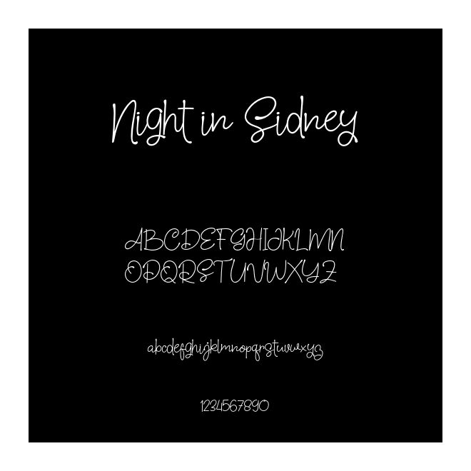 Night in Sidney