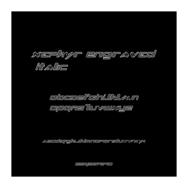 Xephyr Engraved Italic