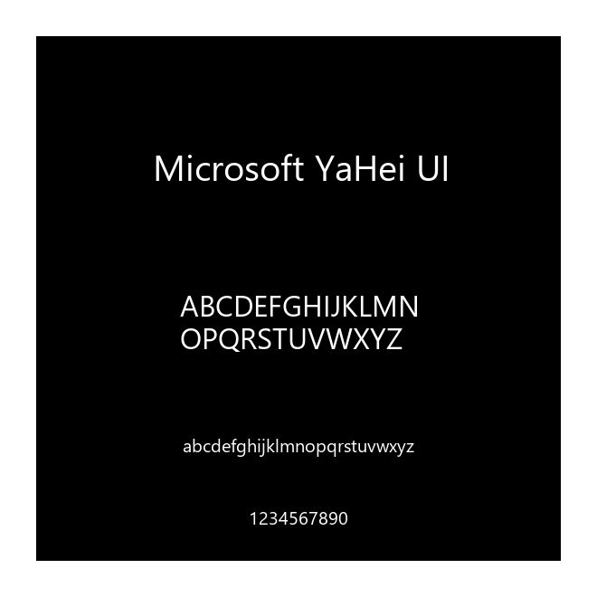 Microsoft YaHei UI