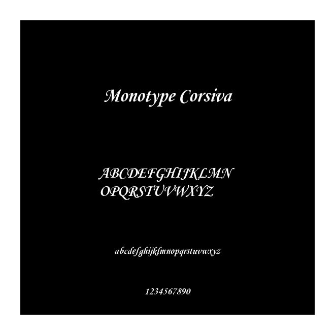 Monotype Corsiva