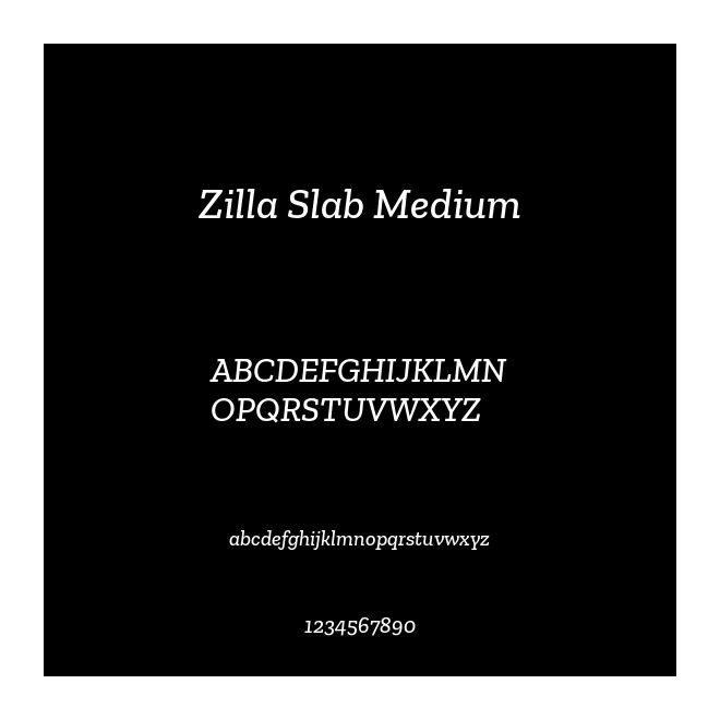 Zilla Slab Medium