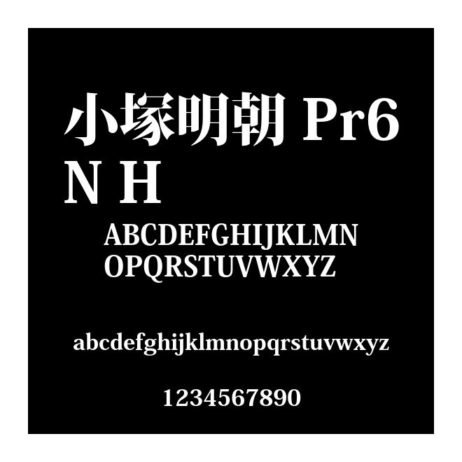 小塚明朝 Pr6N H