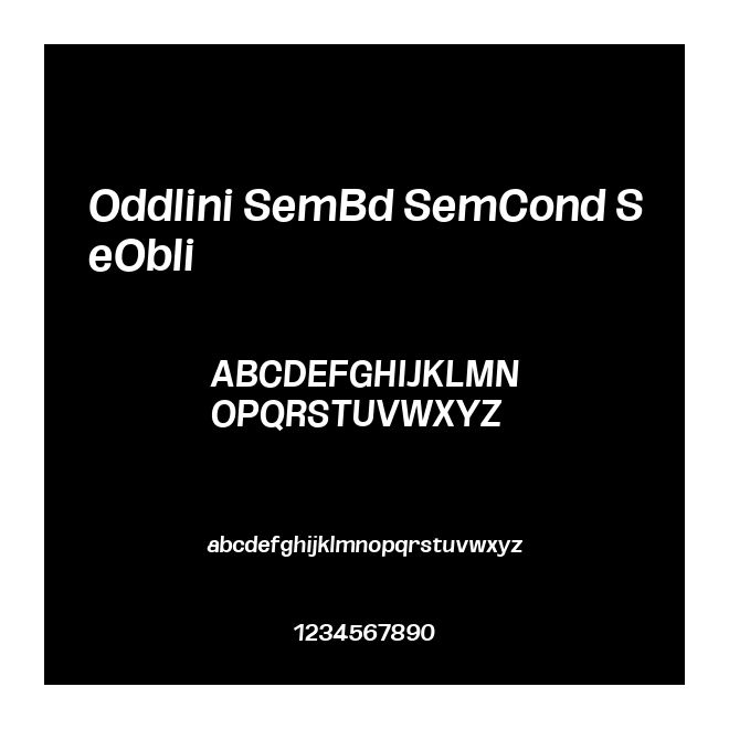 Oddlini SemBd SemCond SeObli