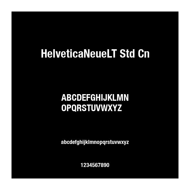 HelveticaNeueLT Std Cn