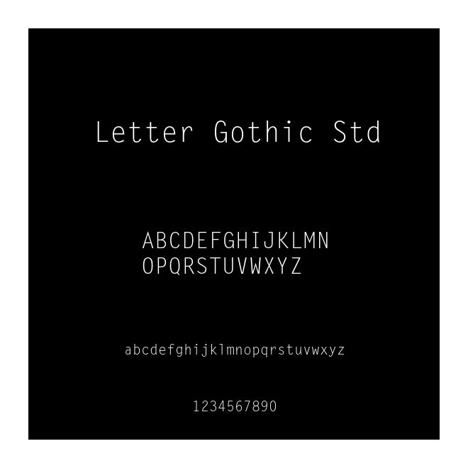 Letter Gothic Std