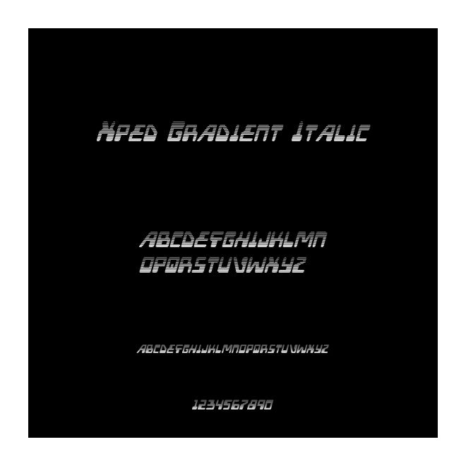 Xped Gradient Italic