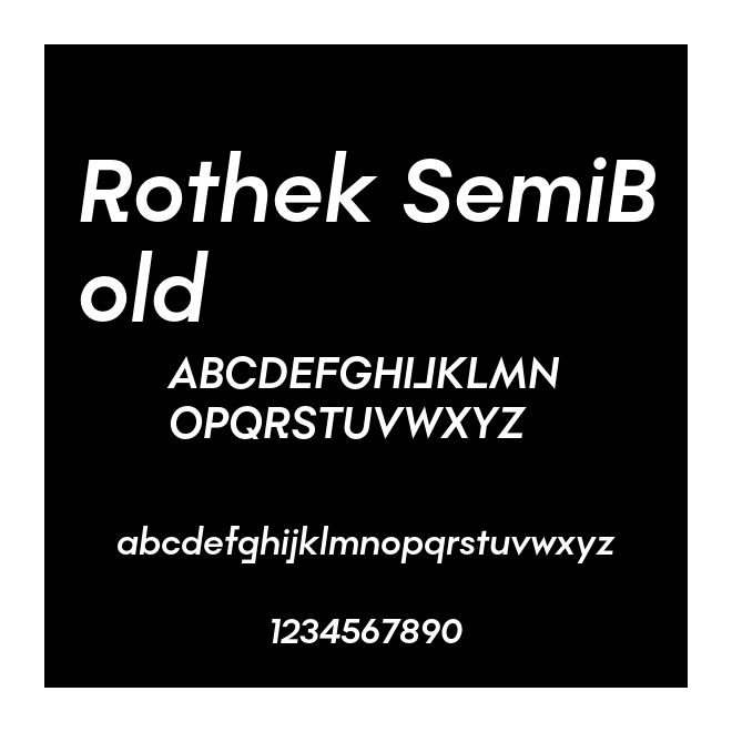 Rothek SemiBold