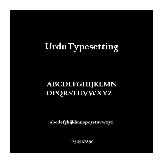 Urdu Typesetting