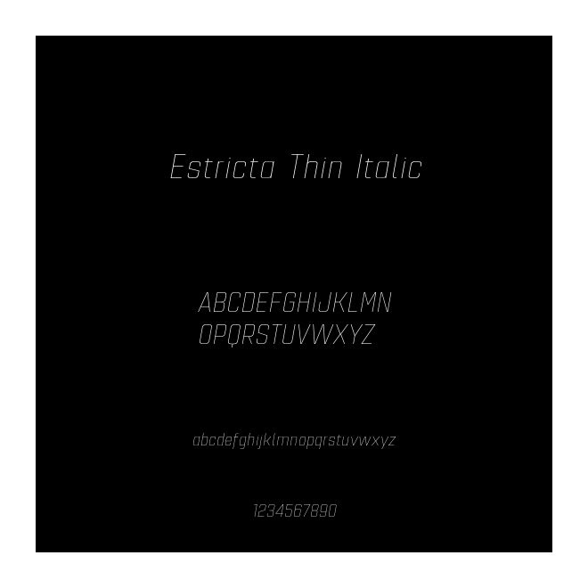 Estricta Thin Italic