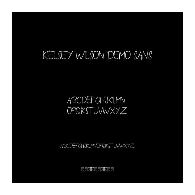 Kelsey Wilson Demo Sans
