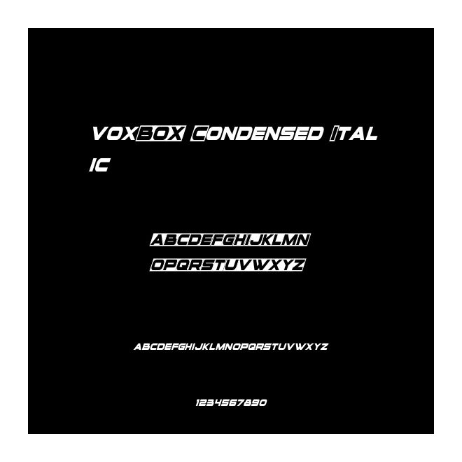voxBOX Condensed Italic
