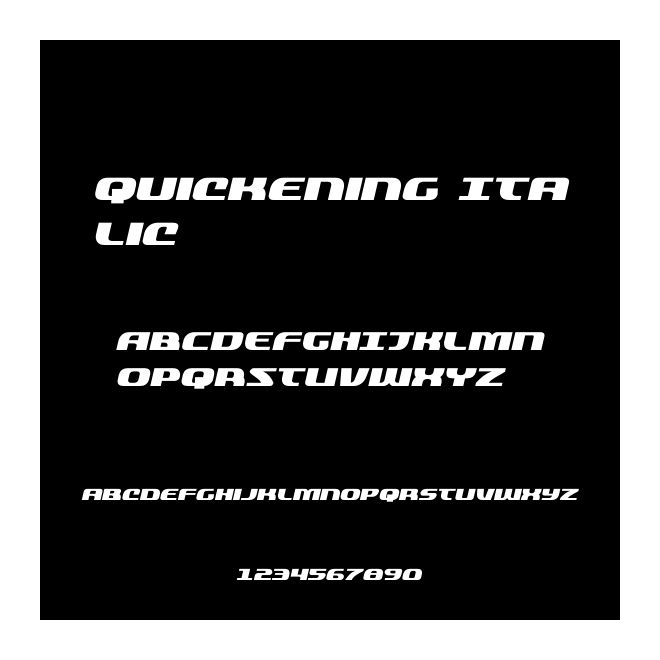 Quickening Italic