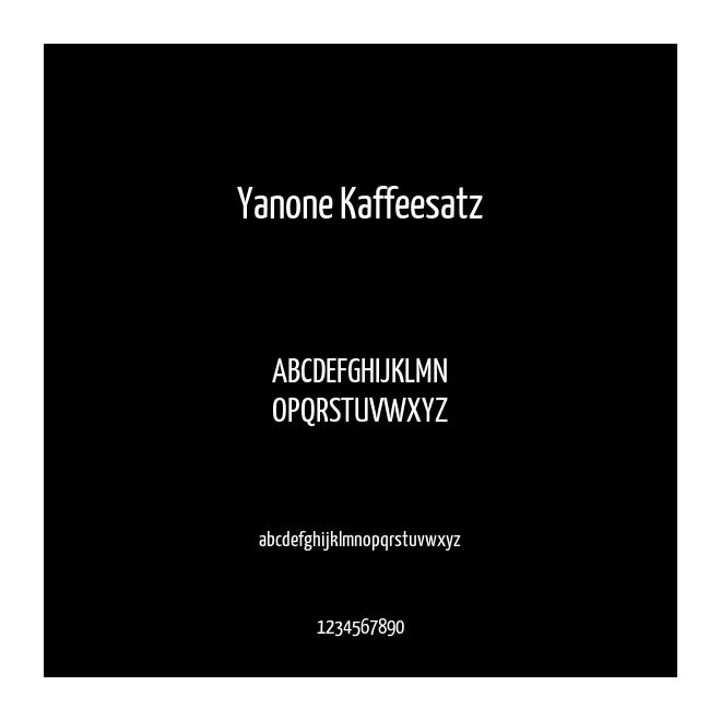 Yanone Kaffeesatz