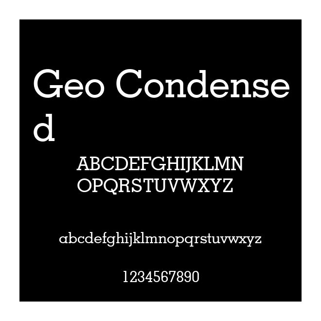 Geo Condensed
