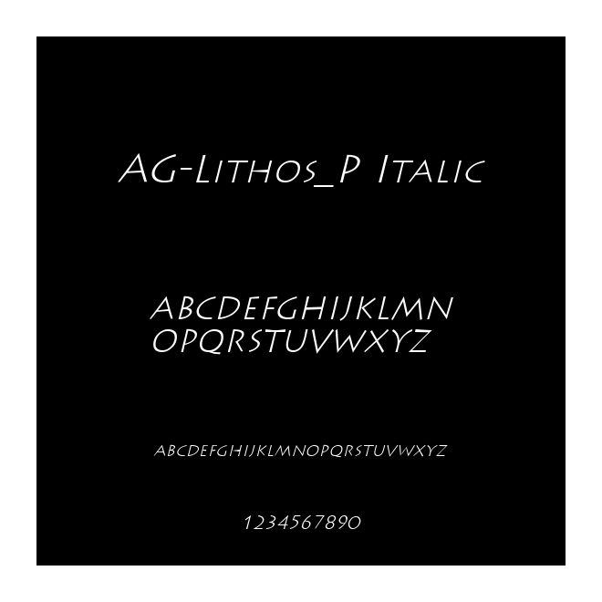 AG-Lithos_P Italic