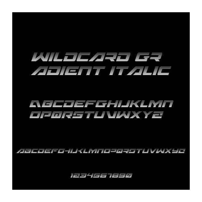 Wildcard Gradient Italic