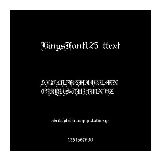 KingsFont125 ttext