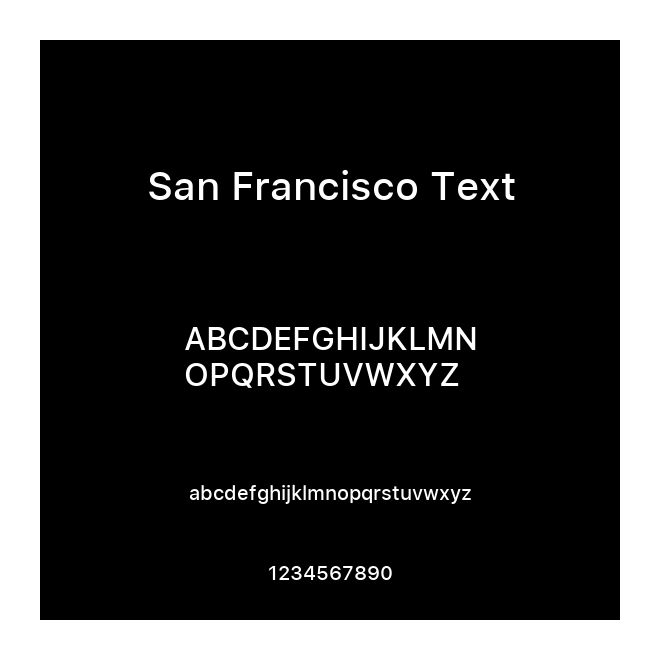San Francisco Text