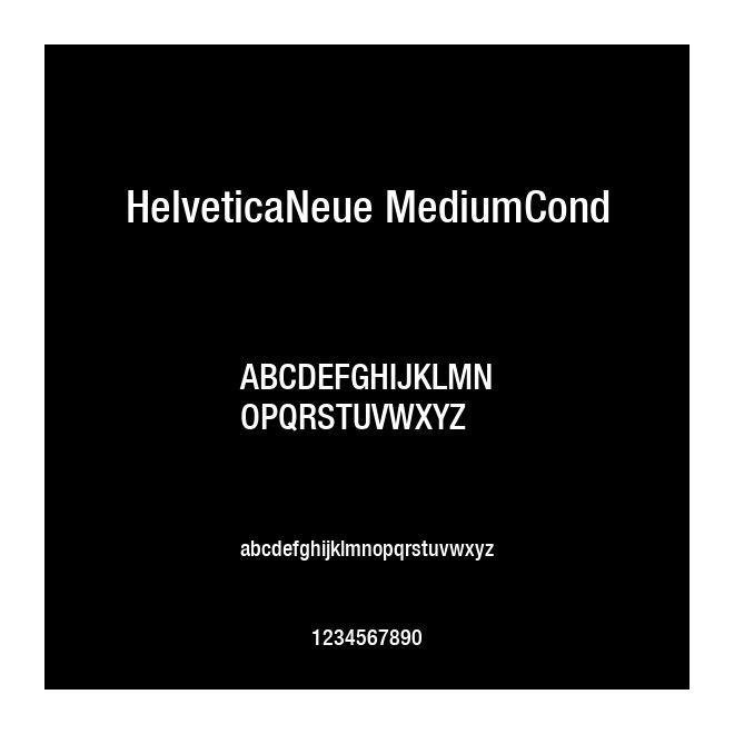 HelveticaNeue MediumCond