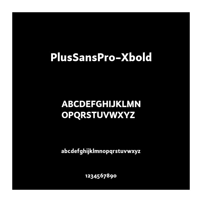 PlusSansPro-Xbold