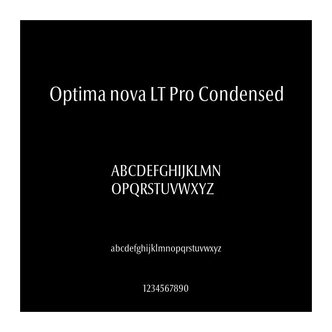 Optima nova LT Pro Condensed