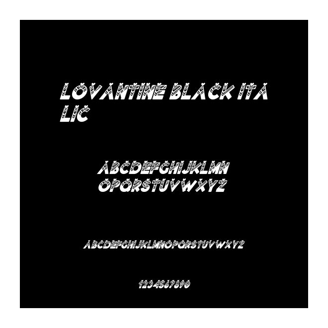 Lovantine Black italic