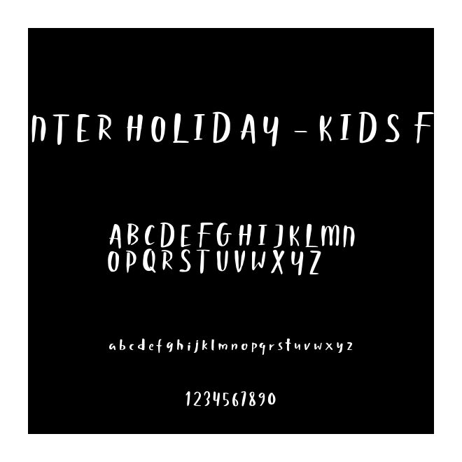 WINTER HOLIDAY - KIDS FONT
