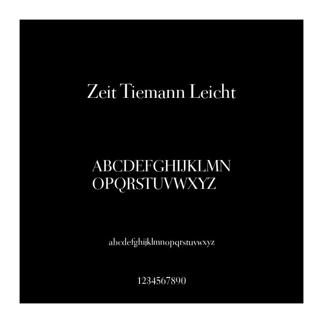 Zeit Tiemann Leicht