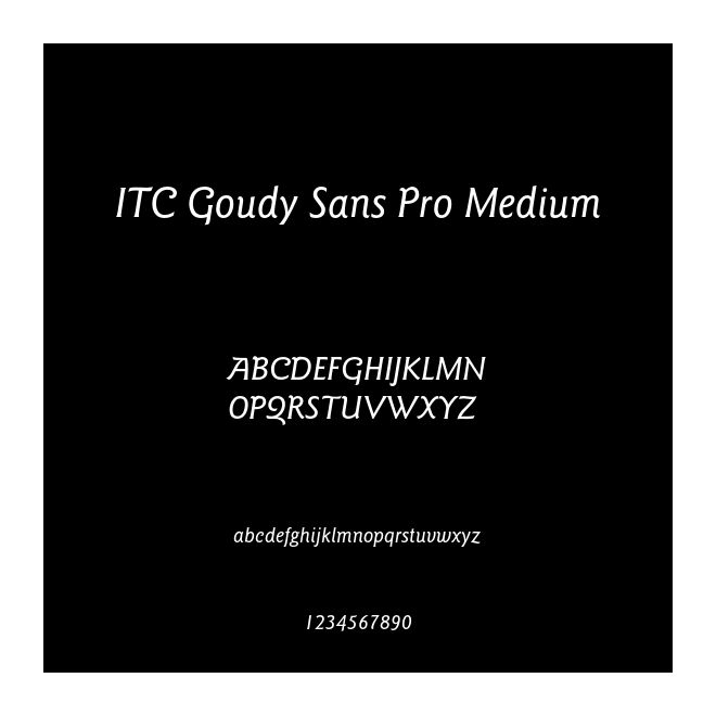 ITC Goudy Sans Pro Medium