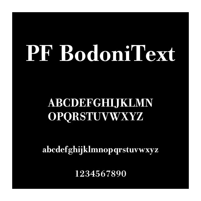 PF BodoniText