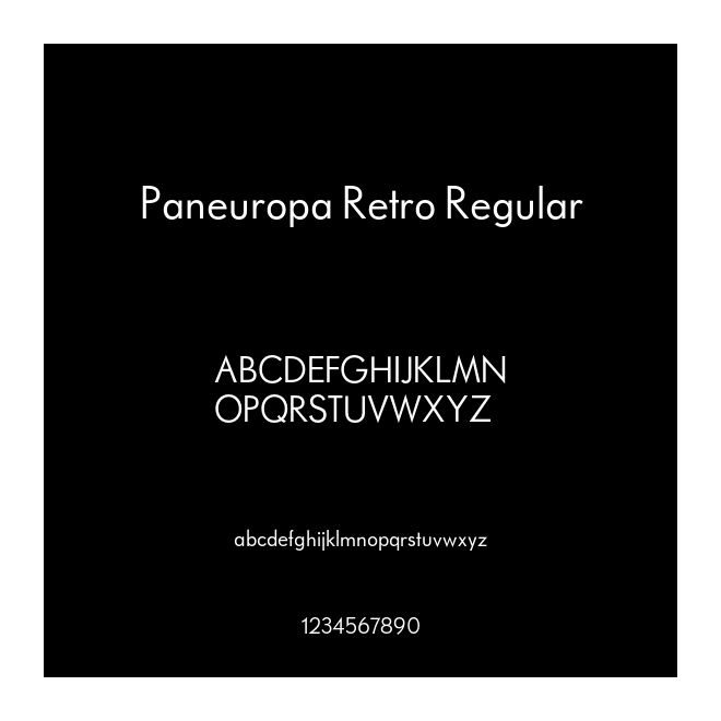 Paneuropa Retro Regular