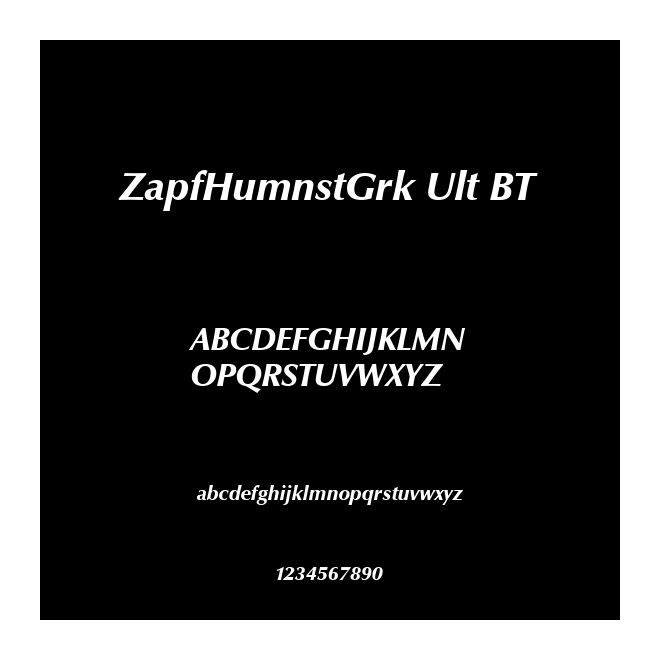 ZapfHumnstGrk Ult BT