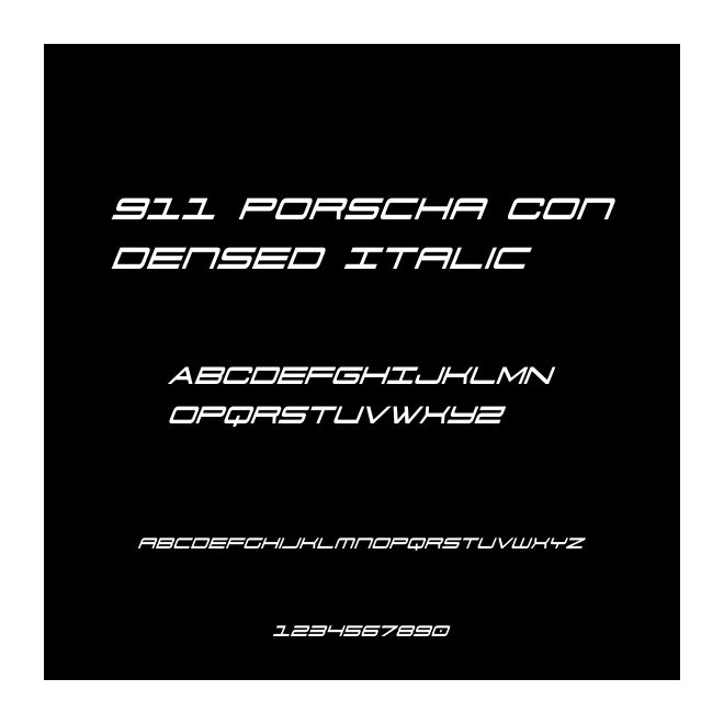 911 Porscha Condensed Italic
