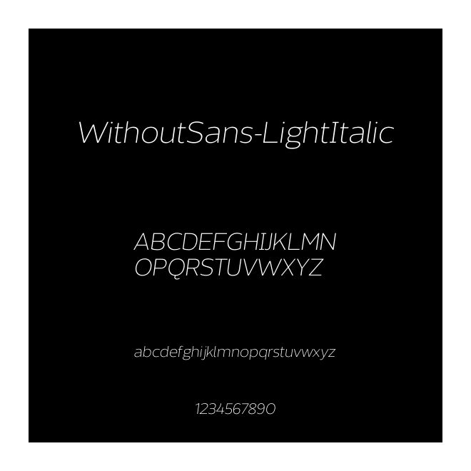 WithoutSans-LightItalic