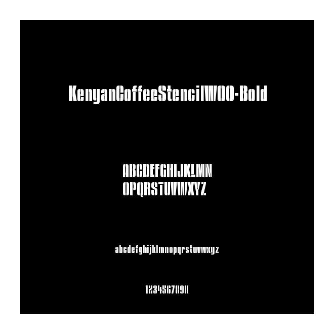 KenyanCoffeeStencilW00-Bold
