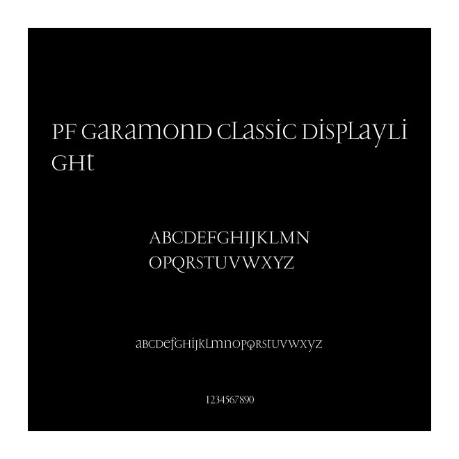 PF Garamond Classic DisplayLight