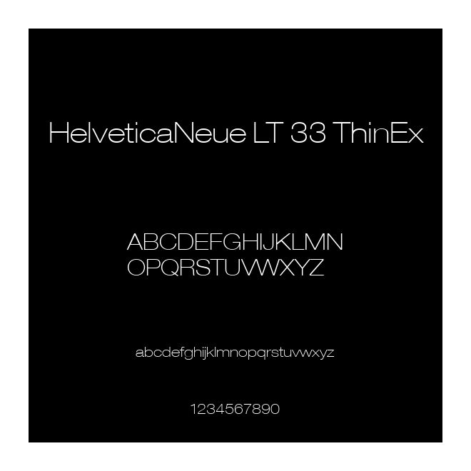 HelveticaNeue LT 33 ThinEx
