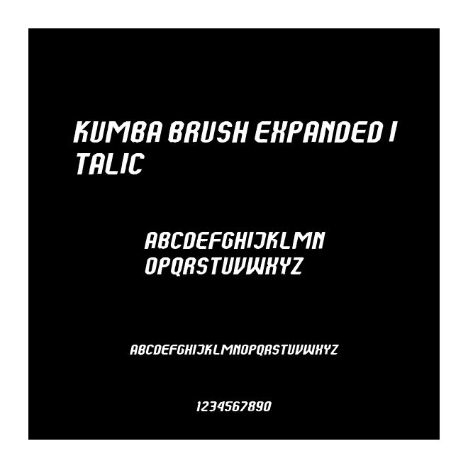 Kumba Brush Expanded Italic