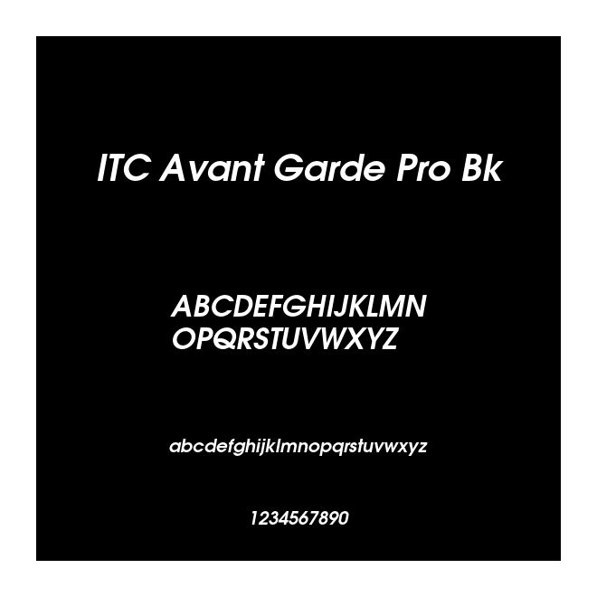 ITC Avant Garde Pro Bk
