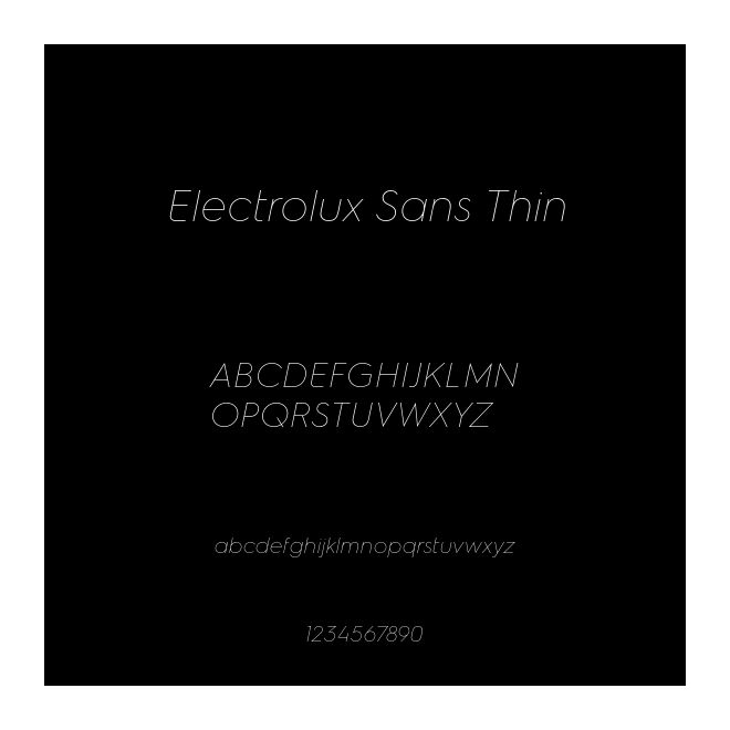 Electrolux Sans Thin