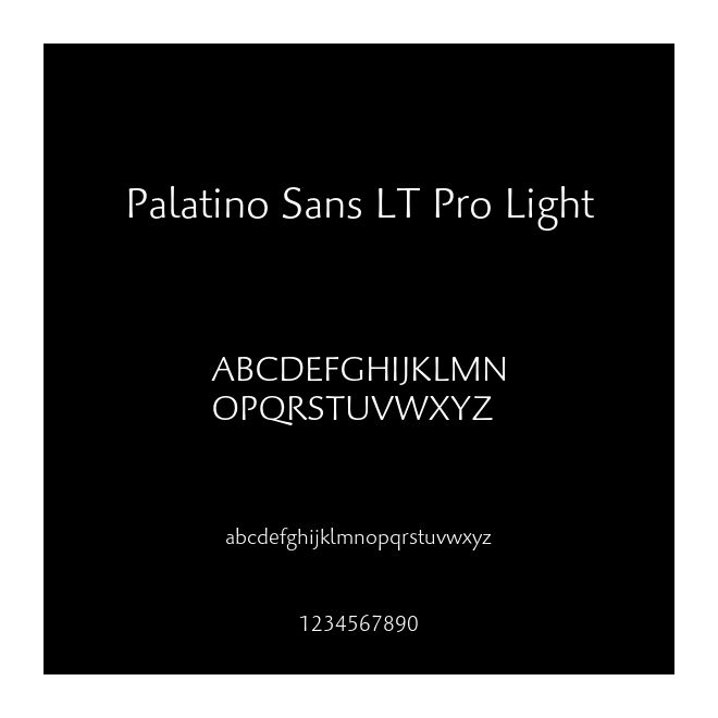Palatino Sans LT Pro Light
