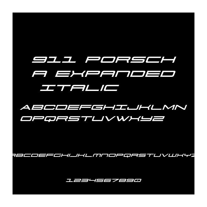 911 Porscha Expanded Italic